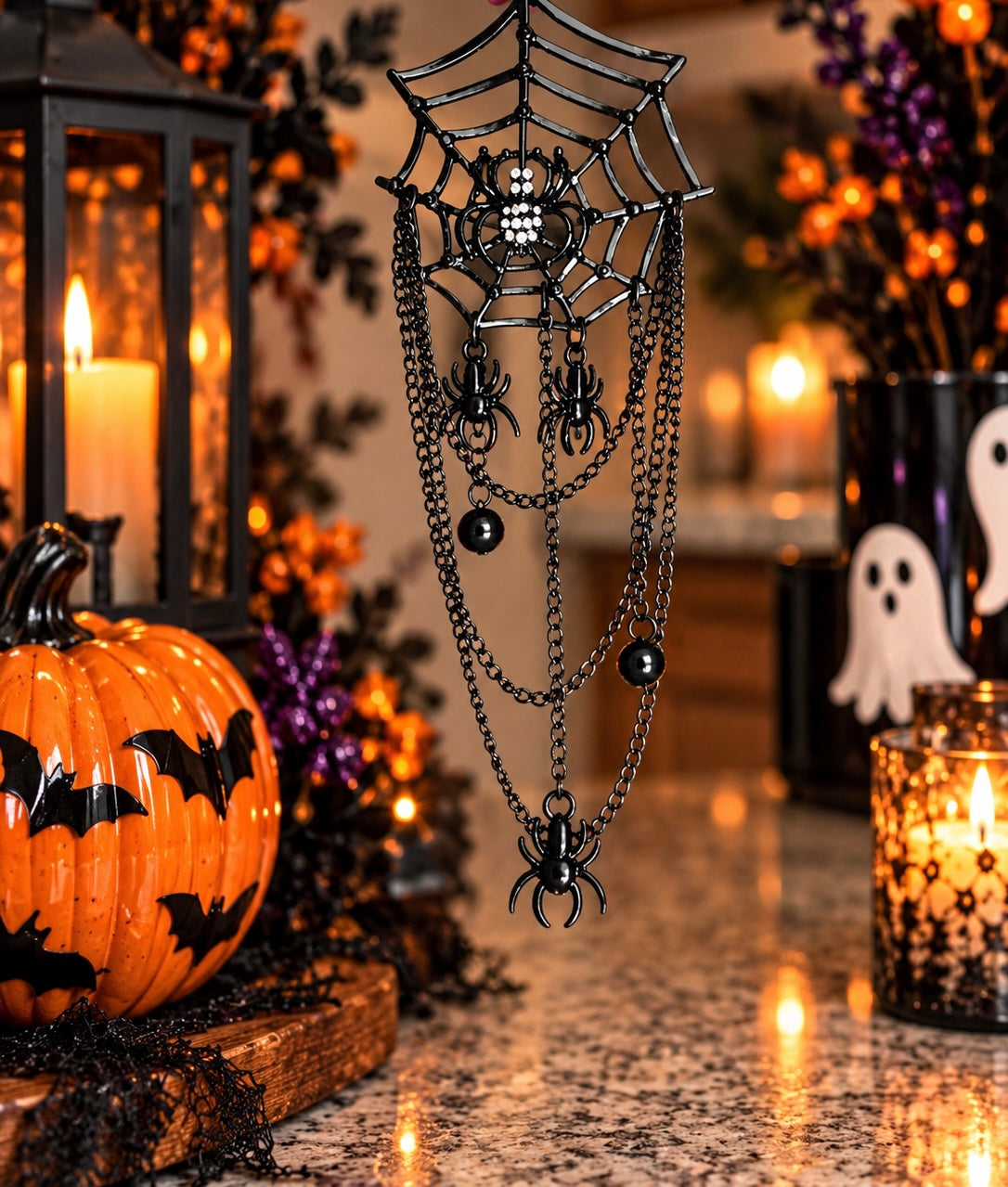 Spider Web Dangle Charm