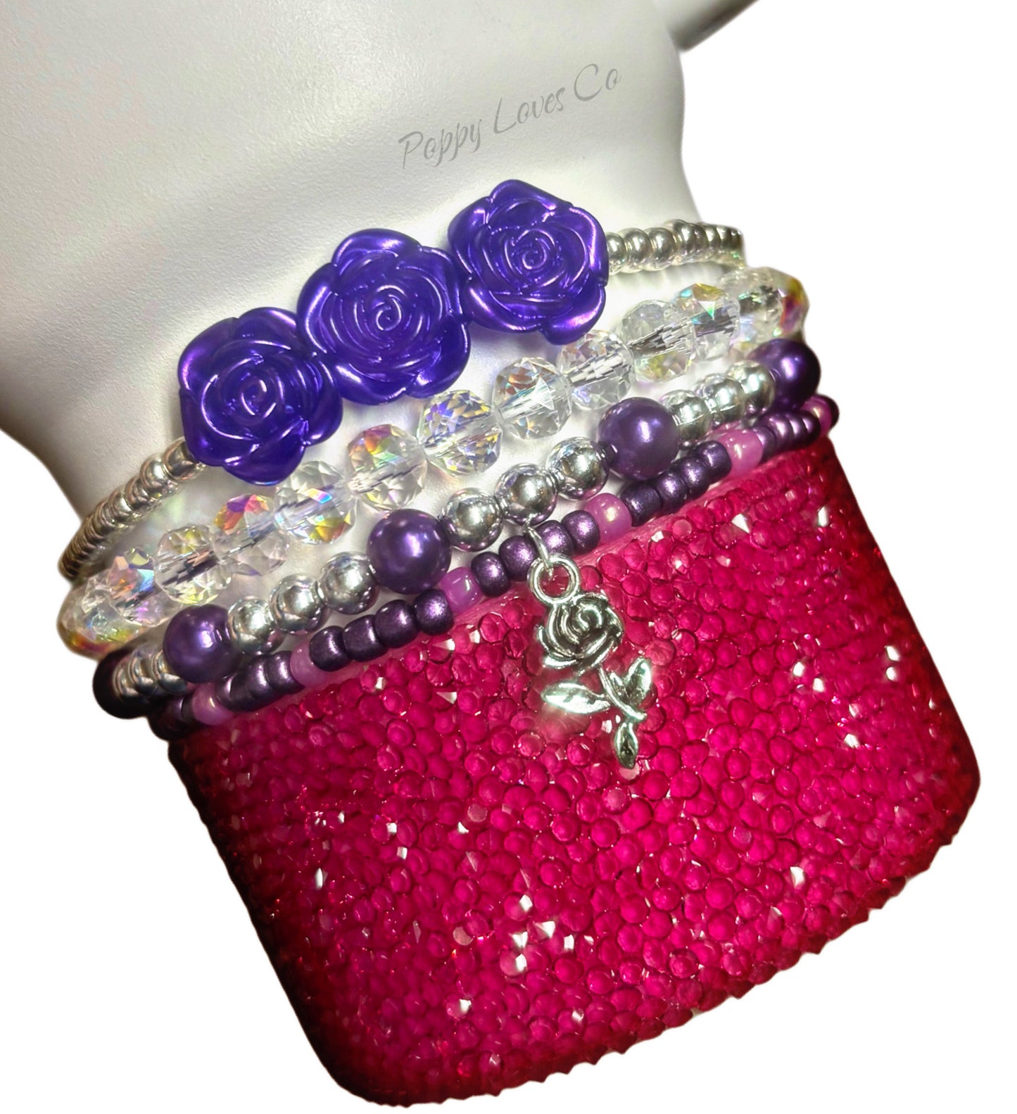 Bracelets coupes roses aux baies