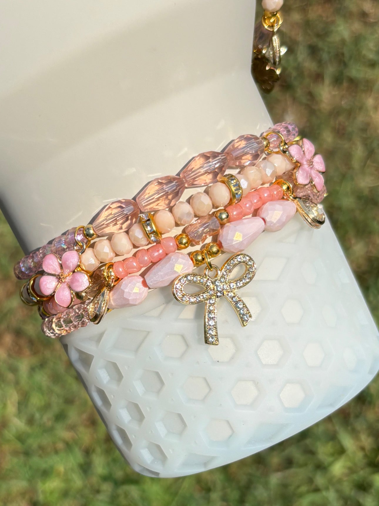 Barb 80s Peaches N Cream Cup Bracelets Stanley Collab