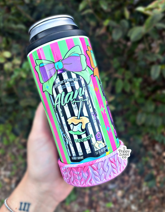 Witch’s Brew Stripes 12oz Slim Can Holder