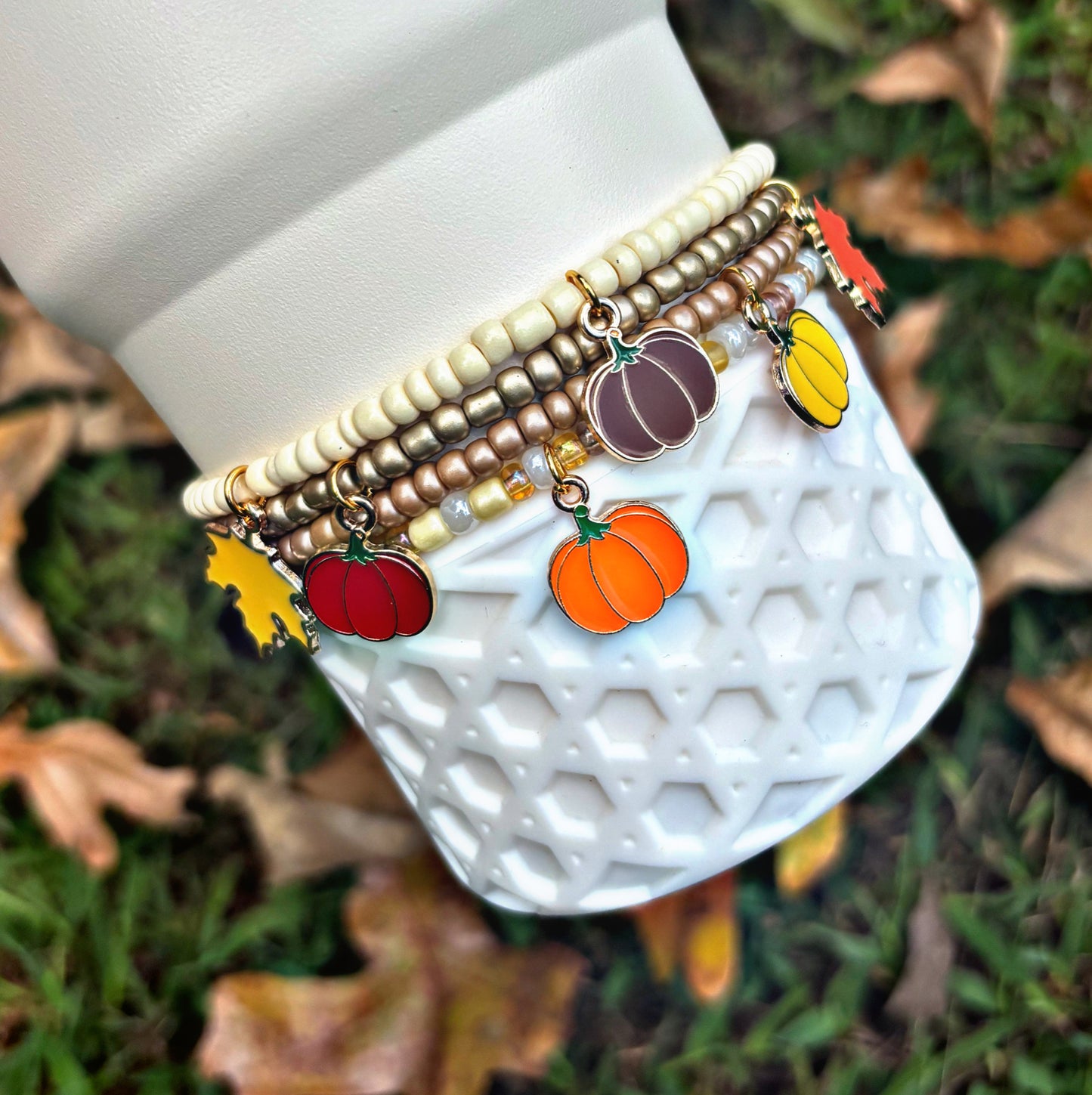 Pumpkin Patch Cup Bracelets