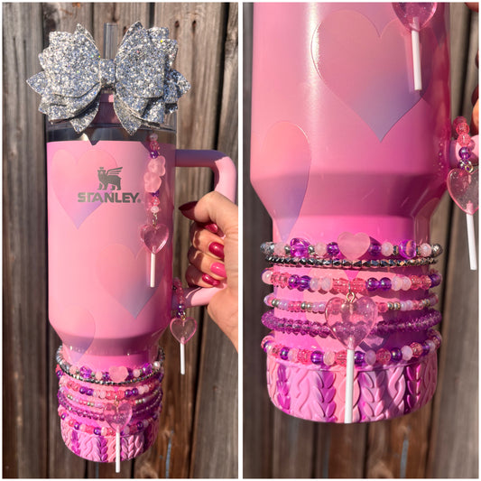 Pink & Purple Heart Accessories