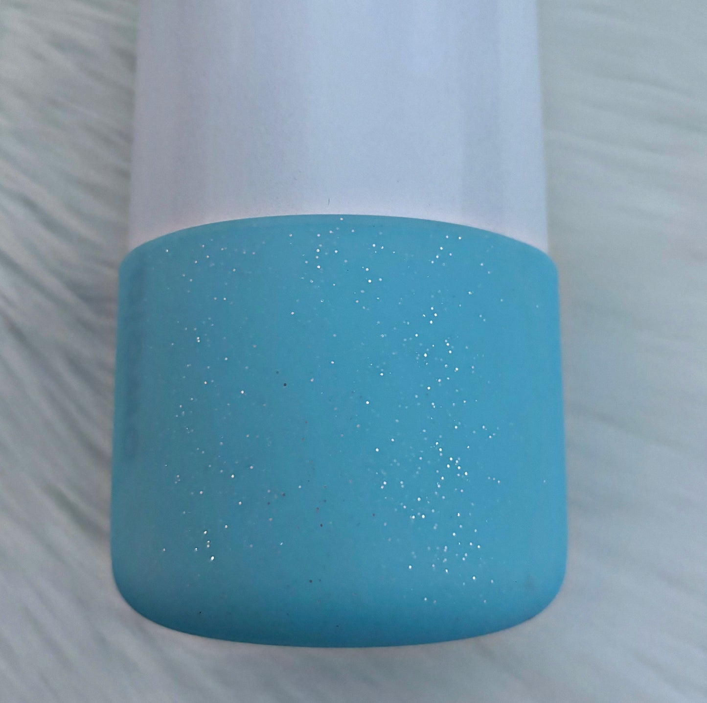 Blue Freeze Glitter Owala Silicone Boot