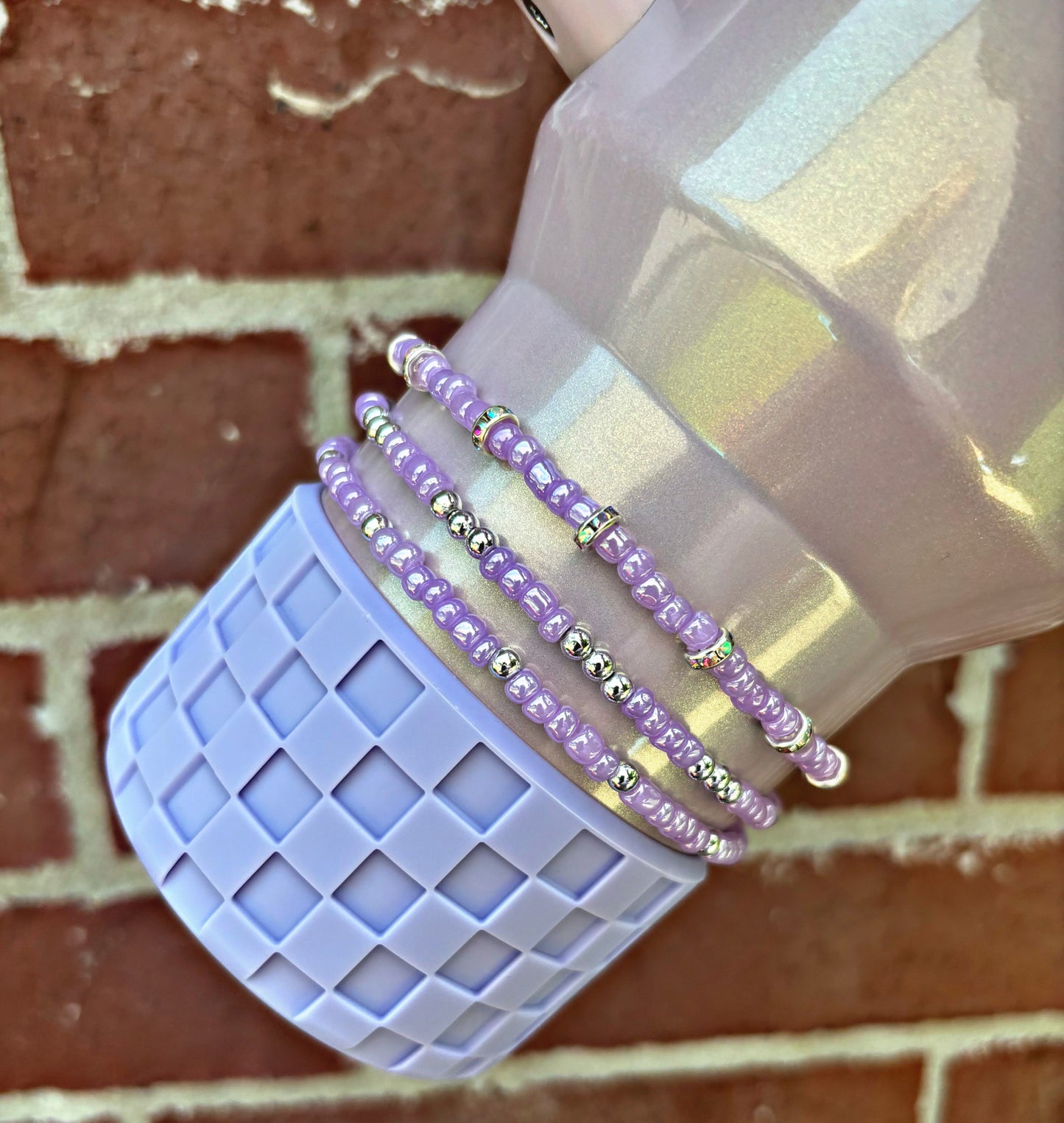 Let’s Go Ghouls Ghost Cup Bracelets. Lavender.