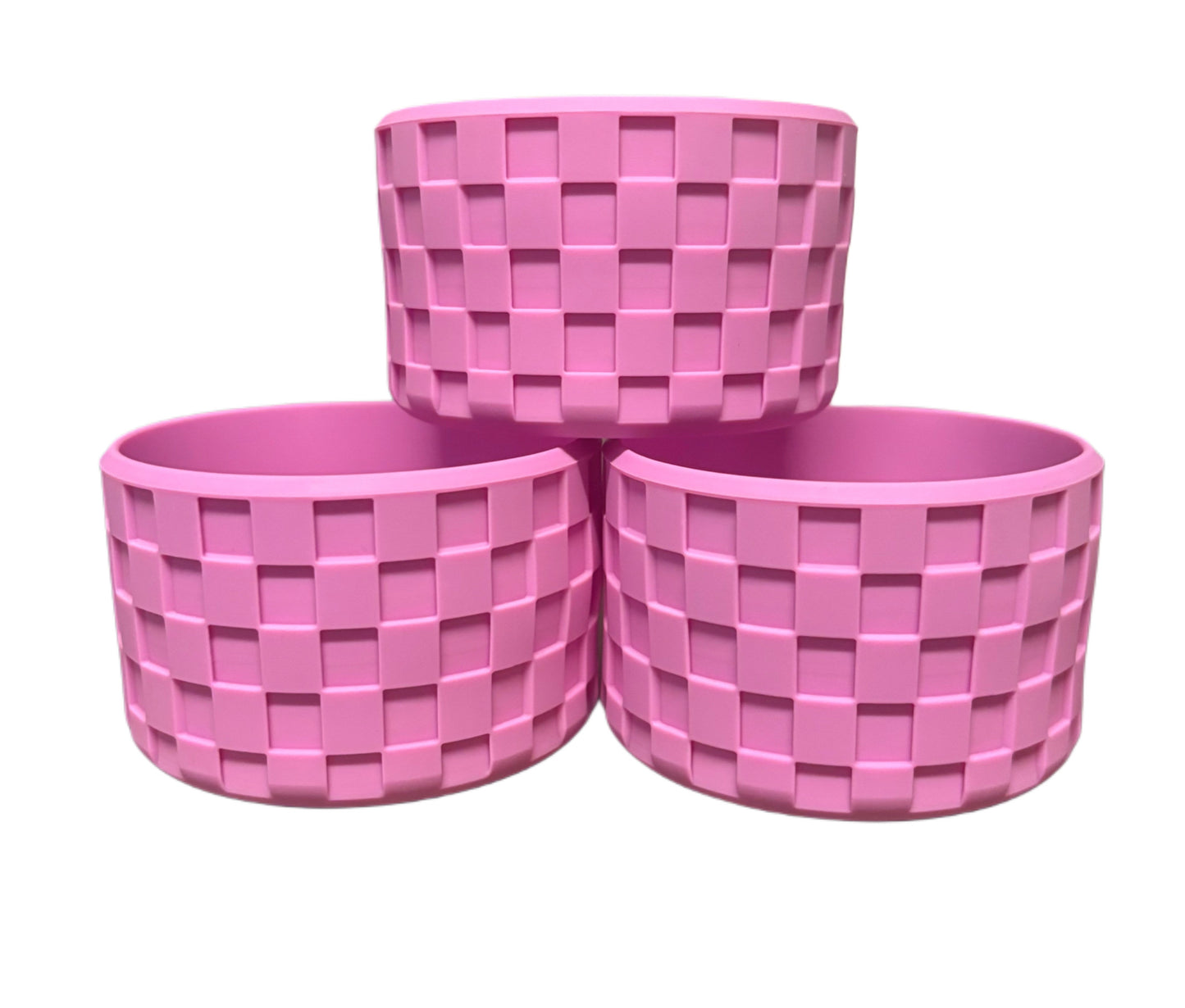 Bubblegum Pink Checkered Texture Silicone Boot