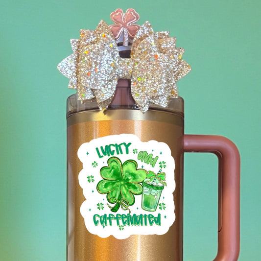 Aimant pour gobelet représentant un Père Noël léopard