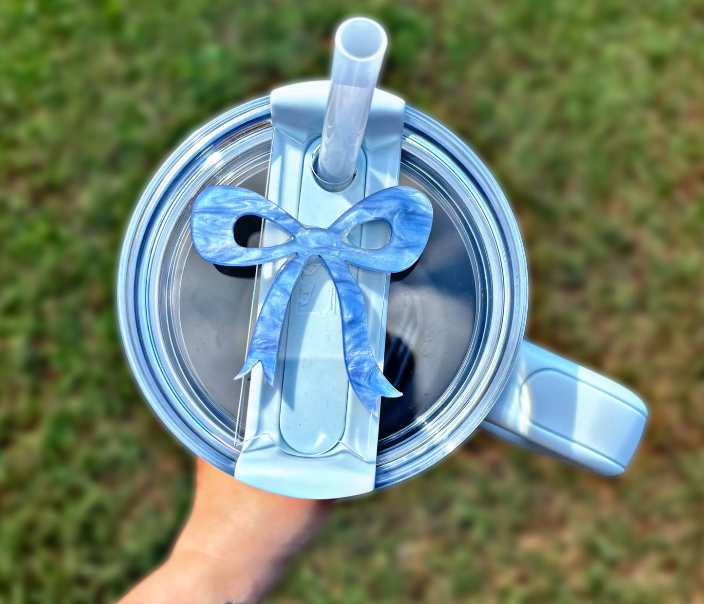 Blue Ribbon Coquette Topper Straw Topper