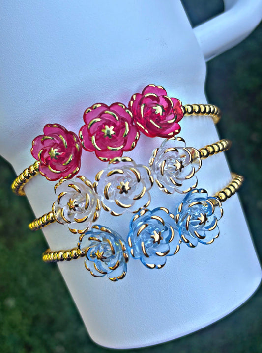 Red, White, & Bloom Bracelets