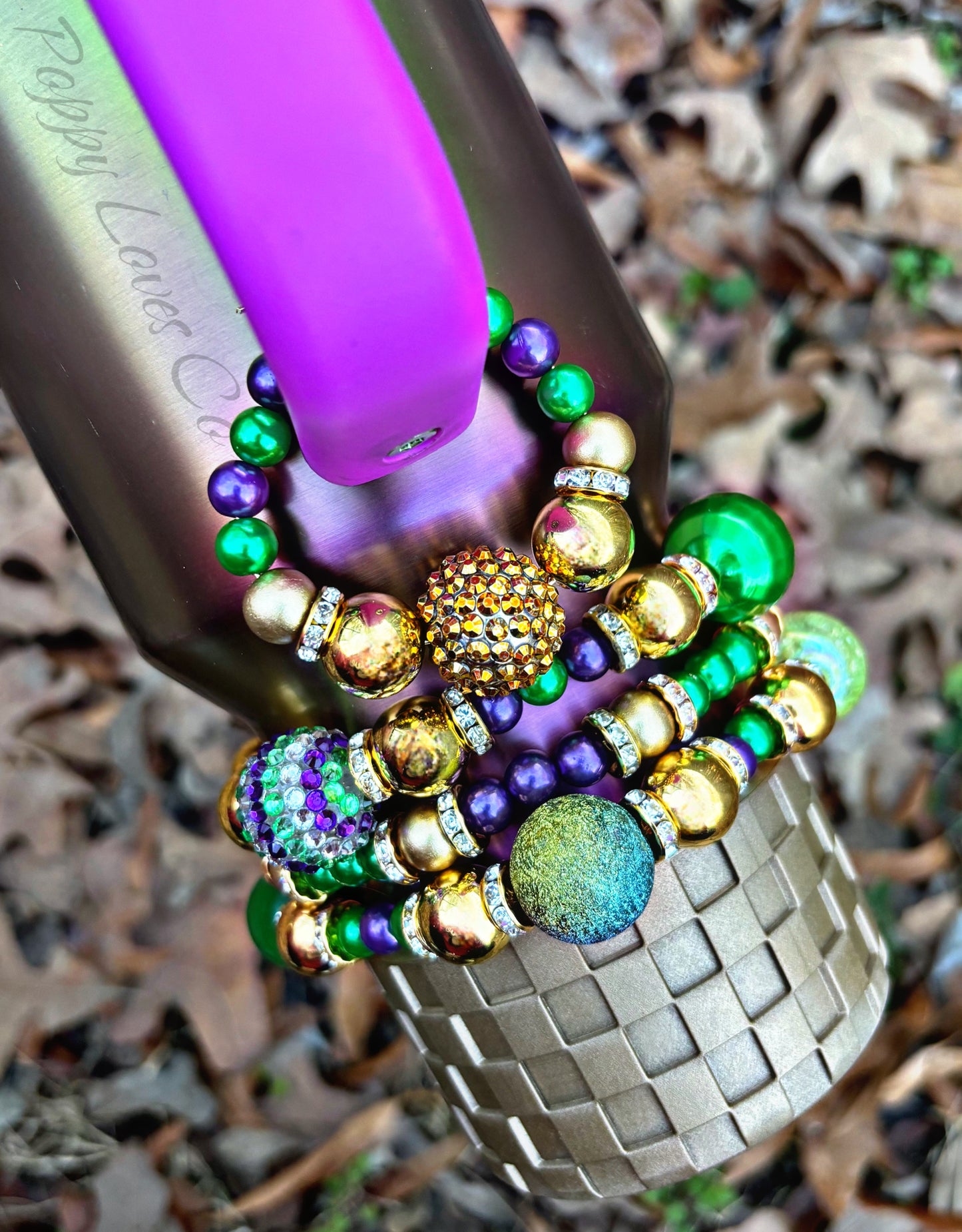 Mardi Gras Queen Handle Charm