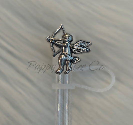 Cupid Deluxe Metal Straw Topper Silver