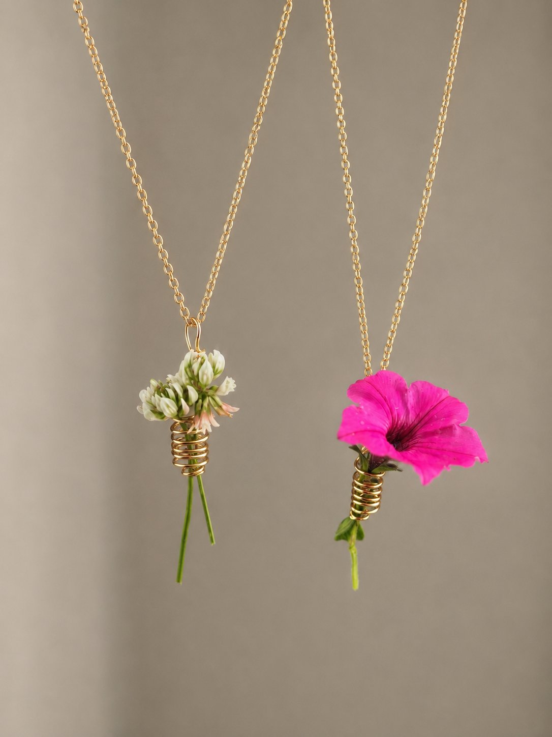 Flower Spiral Necklace