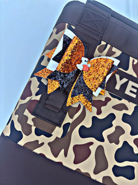 Ghost Pumpkin Bag Bow (Clip me to your Camino or Bogg Strap!)