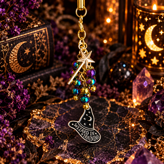 Wizard Rainbow Hematite Dangle Charm