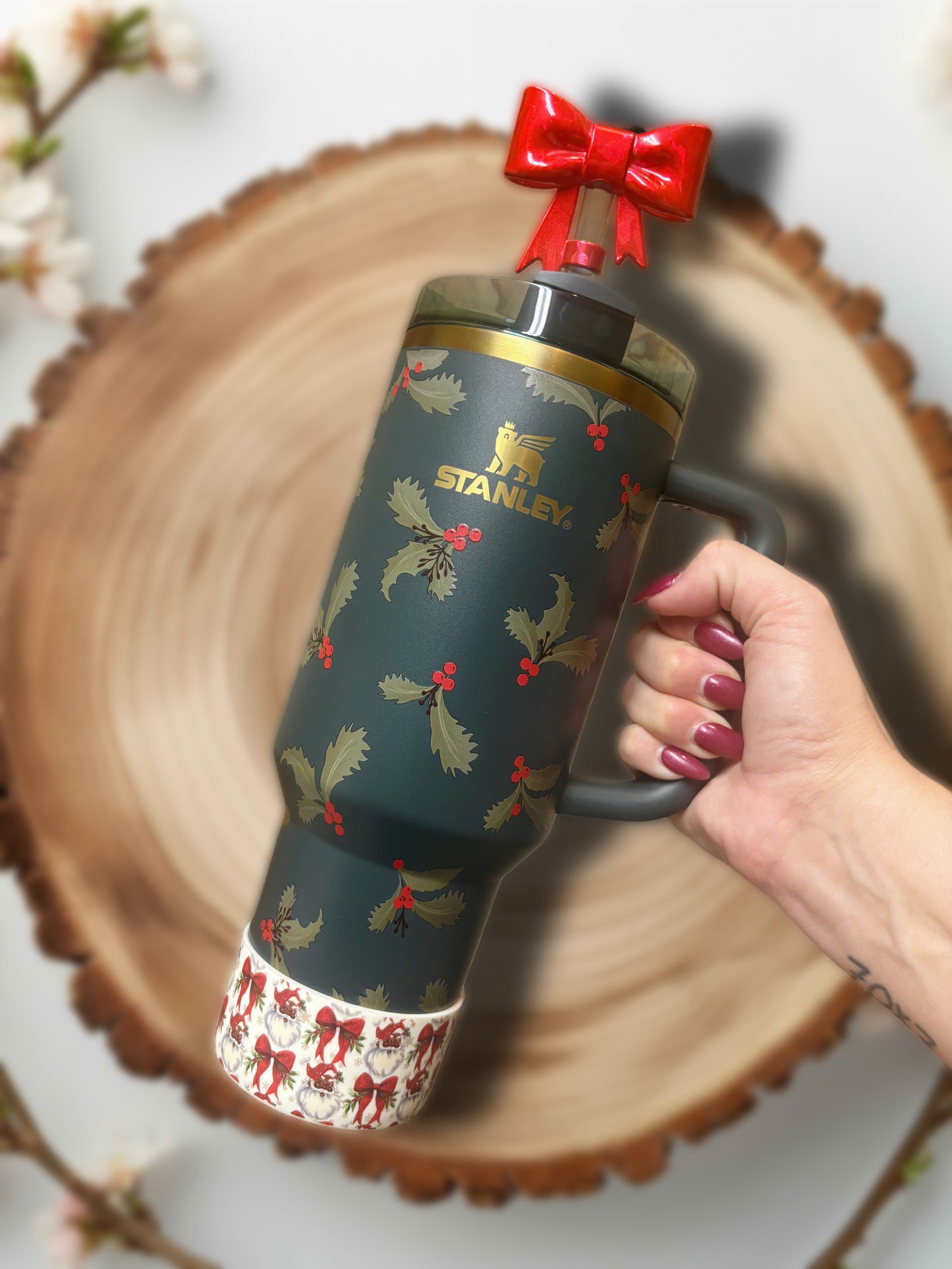 Santa Coquette Cream Silicone Boot~Dark