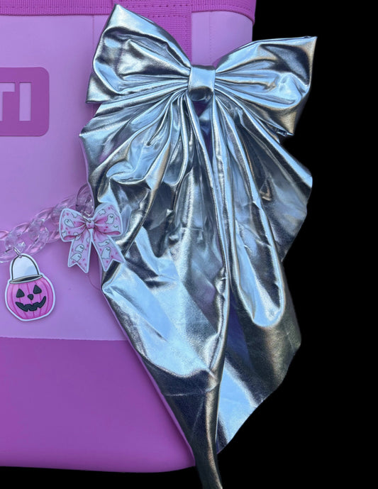 Silver Metallic Bow