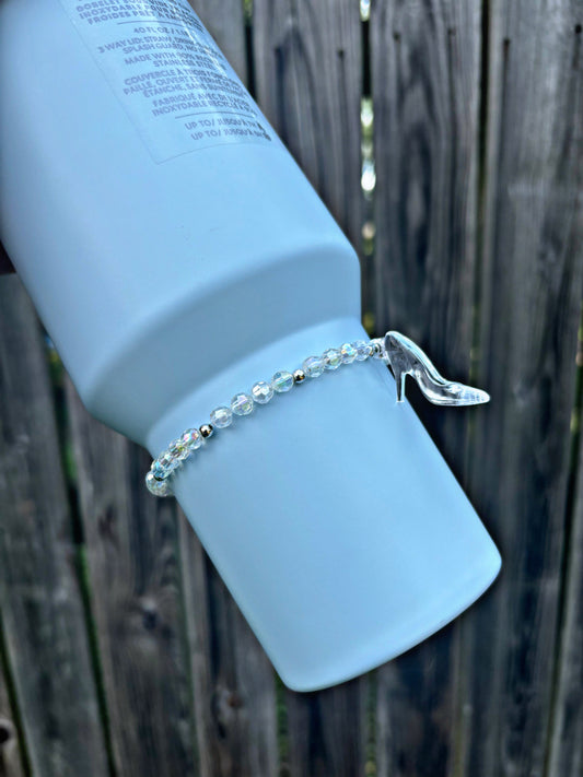 Cinderella Glass Slipper Cup Bracelets