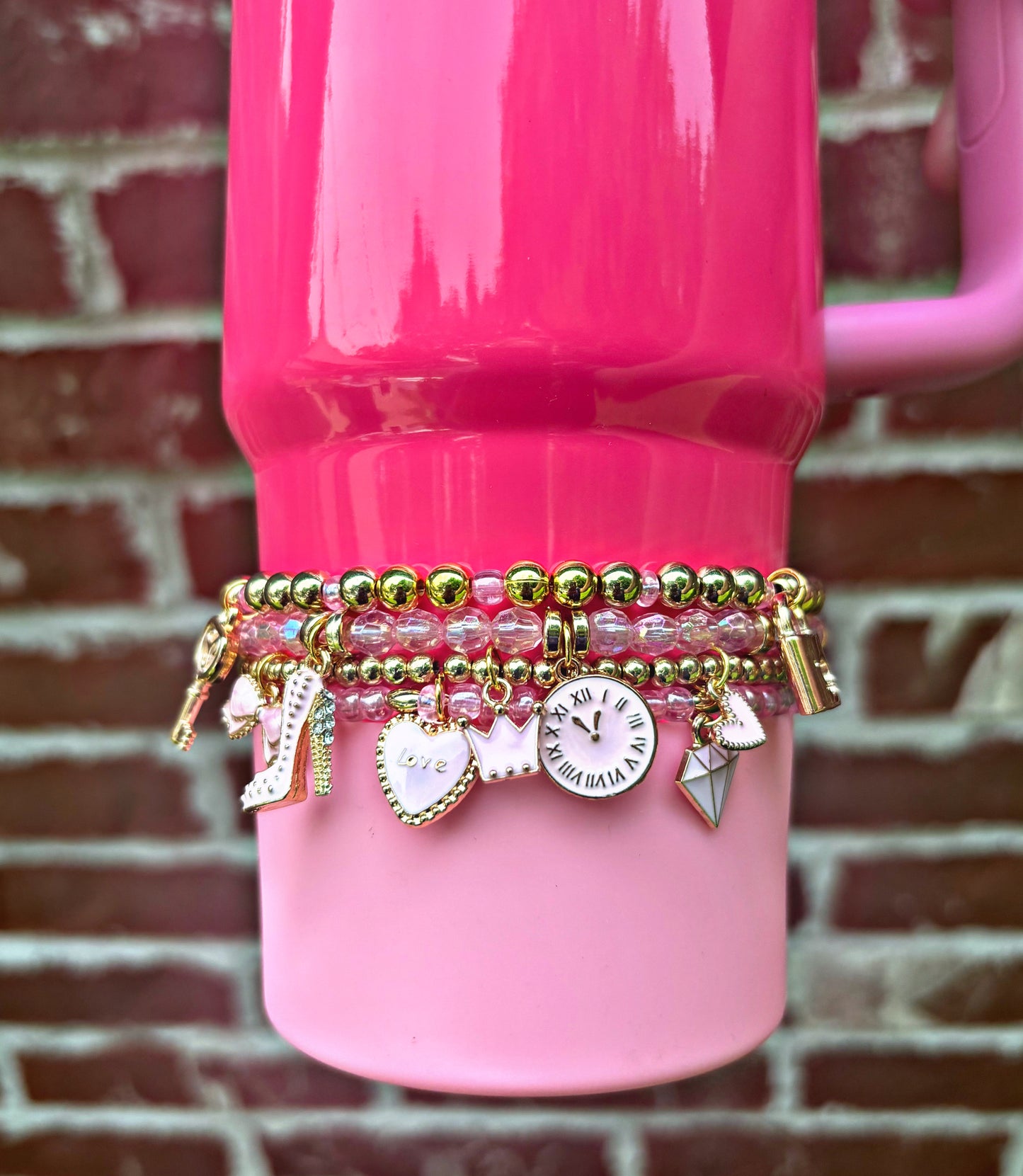 LV Pink Lux Cup Bracelets