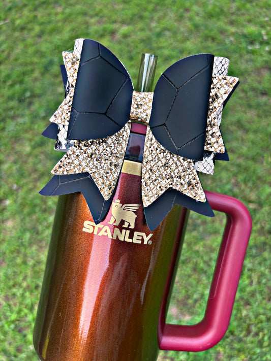 Black Snake Skin Bow XL