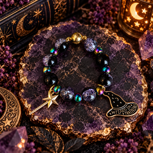 Wizard Glass Crackle Magnetic Handle Charm