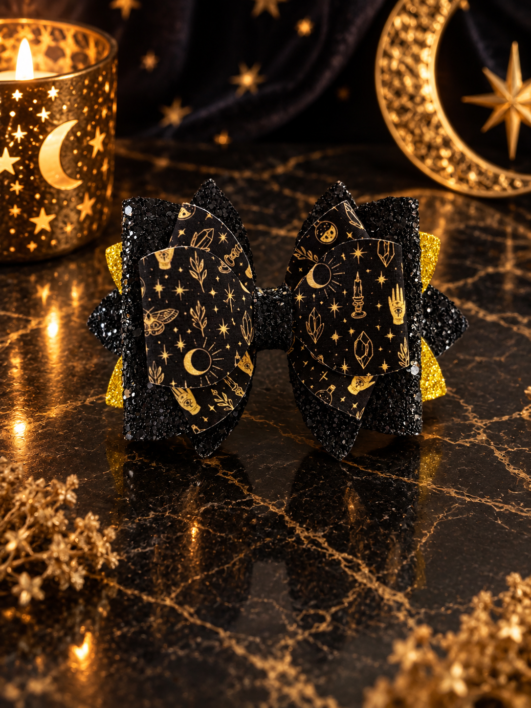 Black Magic Anyway Bow (use on straw or handle)
