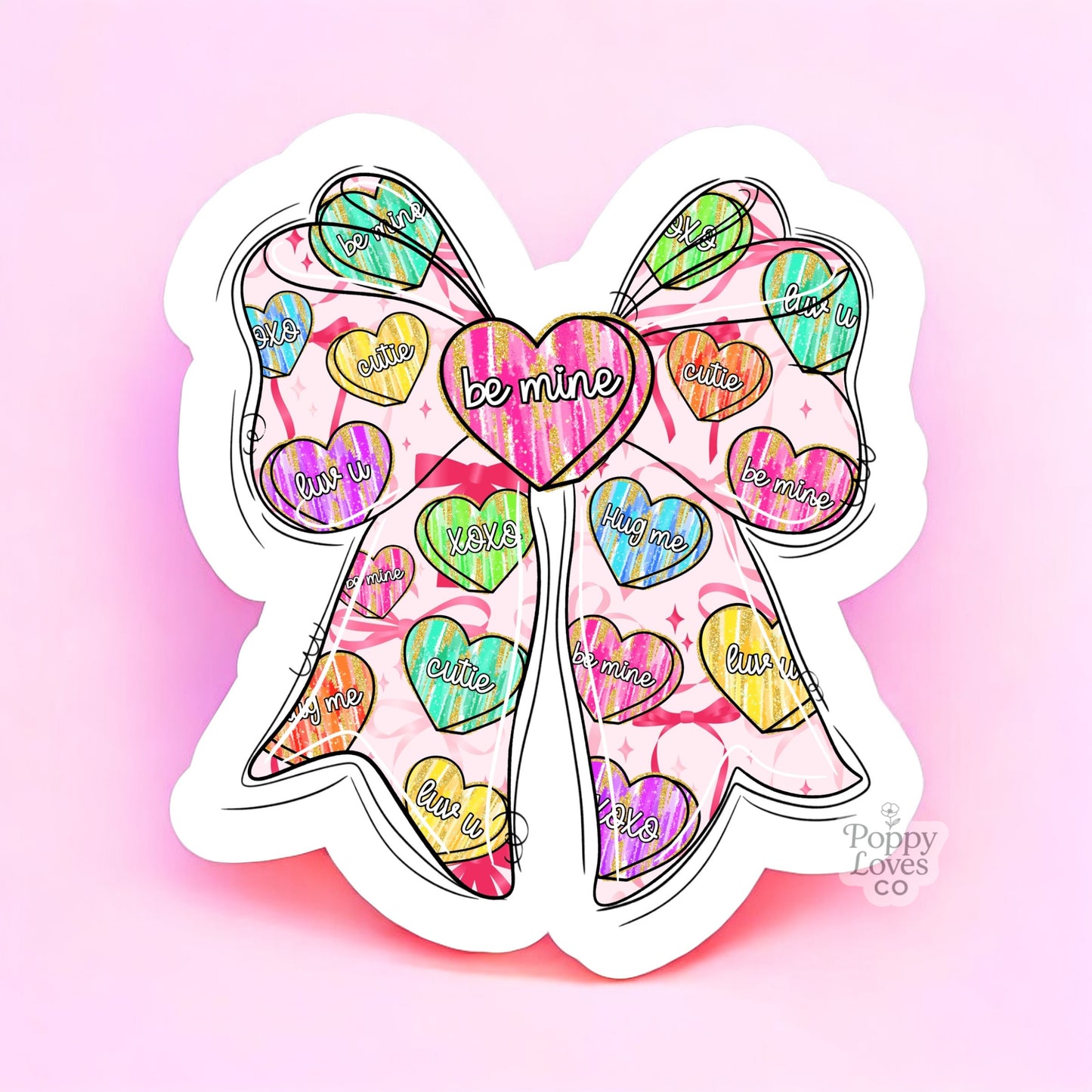 Bow with Hearts Magnet