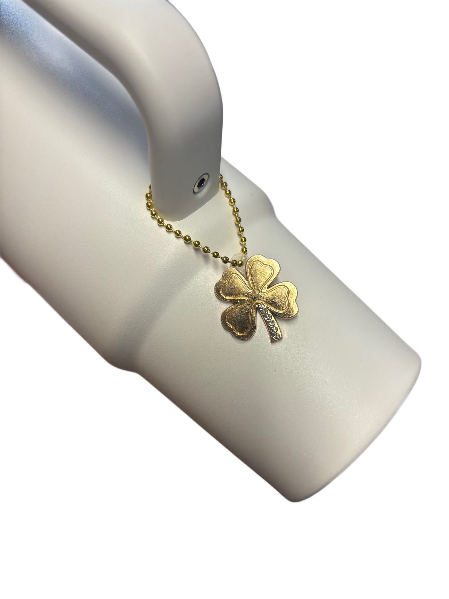 Gold Clover Handle Charm