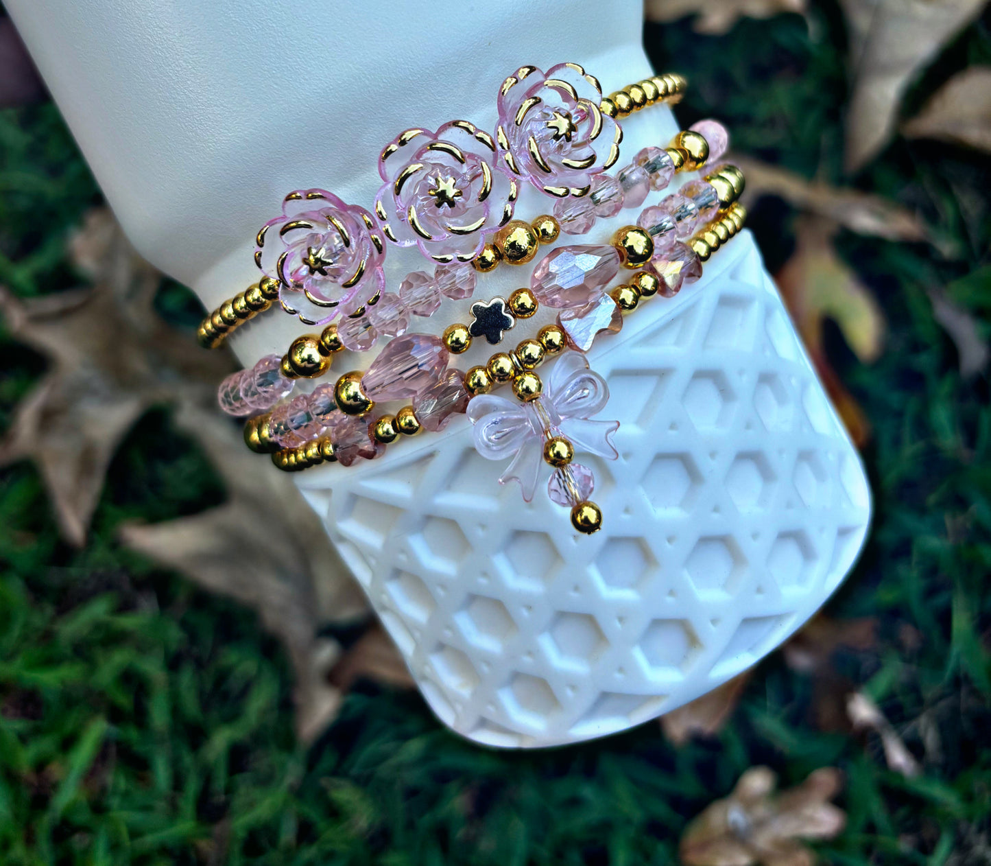 Antique Pink Cup Bracelets Fall Refresh