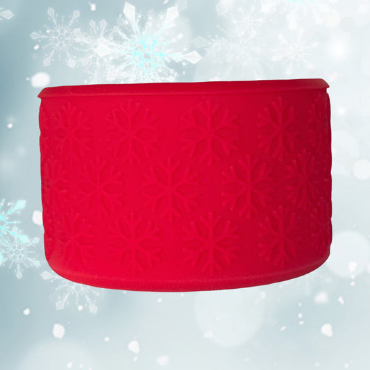 Red Snowflake Texture Silicone Boot