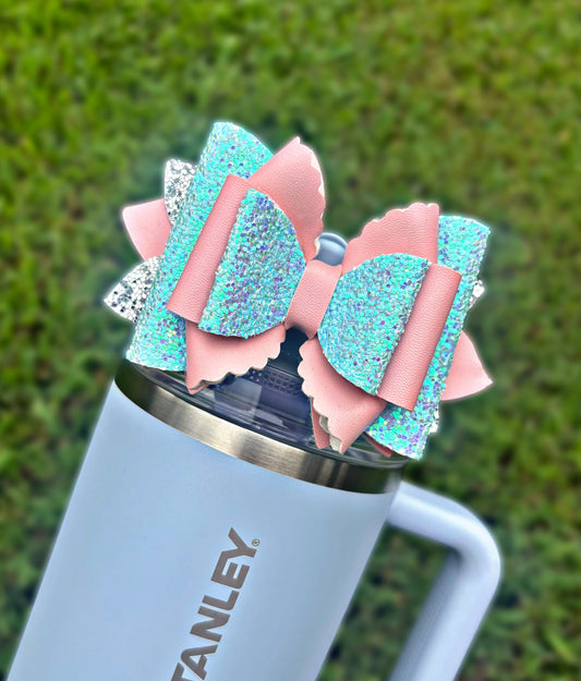 Dreamscape {Pink & Blue} Bow (works with 10mm straw & flip spouts)