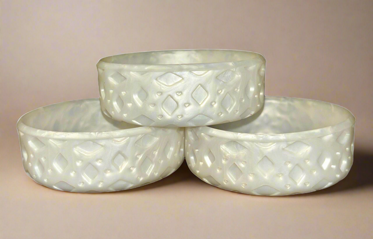 La botte en silicone Popette Classic White Pearl