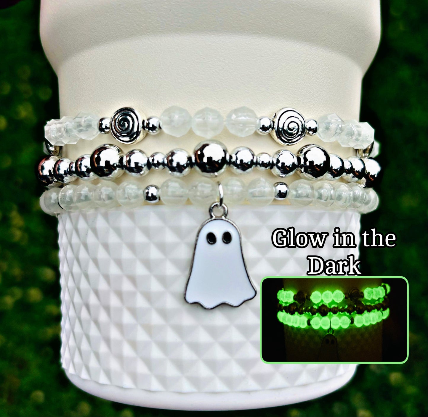 Glow in the Dark Ghost Cup Bracelets