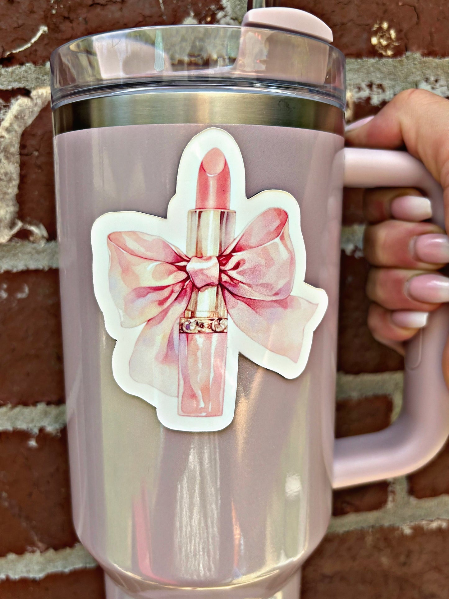 Lipstick Bow Tumbler Cup Magnet