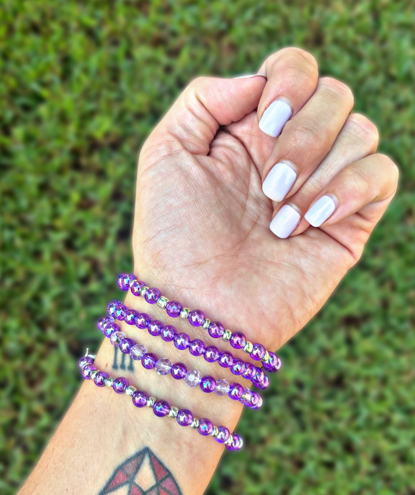 The Life Of A Showgirl Wrist Bracelets {Purple}
