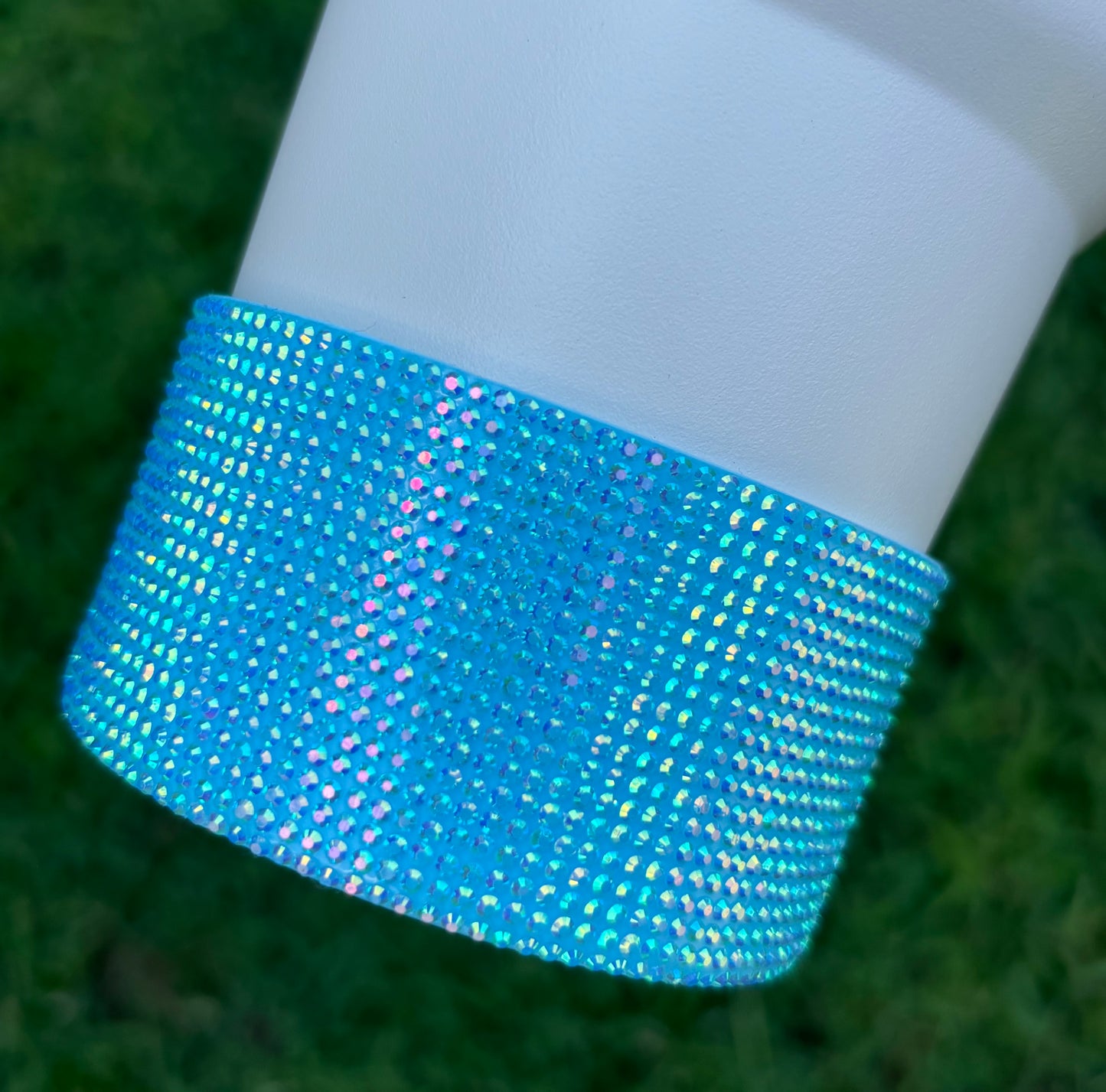 Blue Rhinestone Silicone Bling Boot