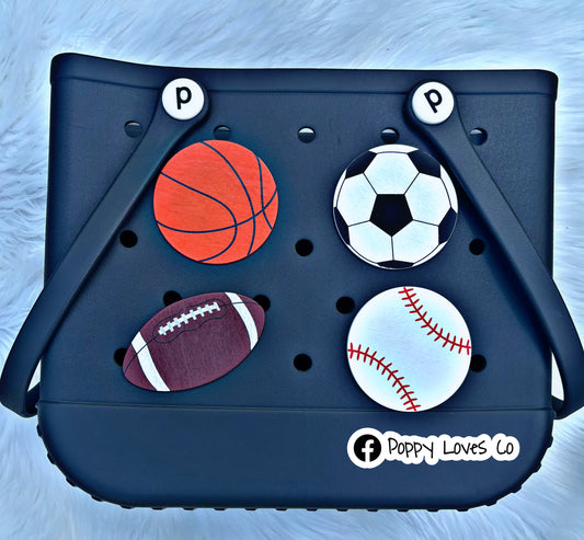 Sports Bogg Bag Charm Accessories. Choose your ball.