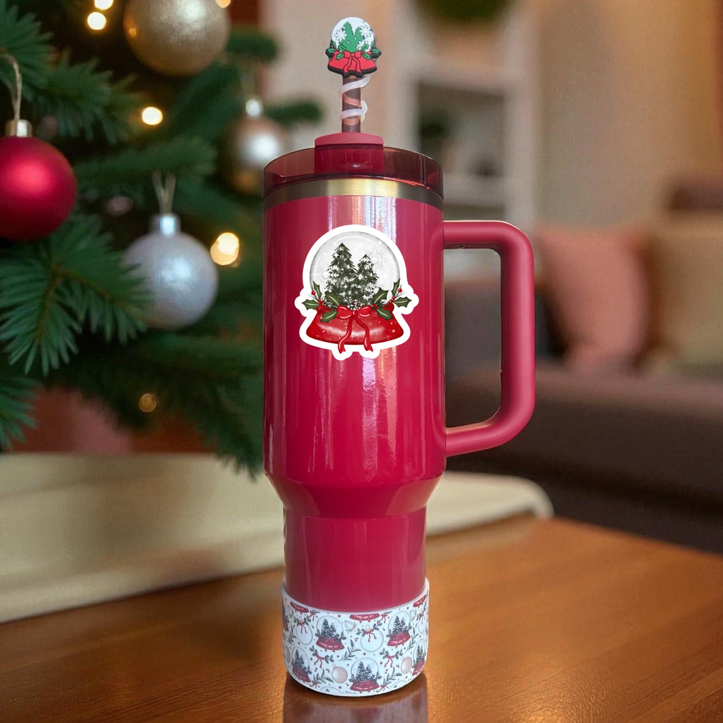 Merry Snowglobe Cream Silicone Boot