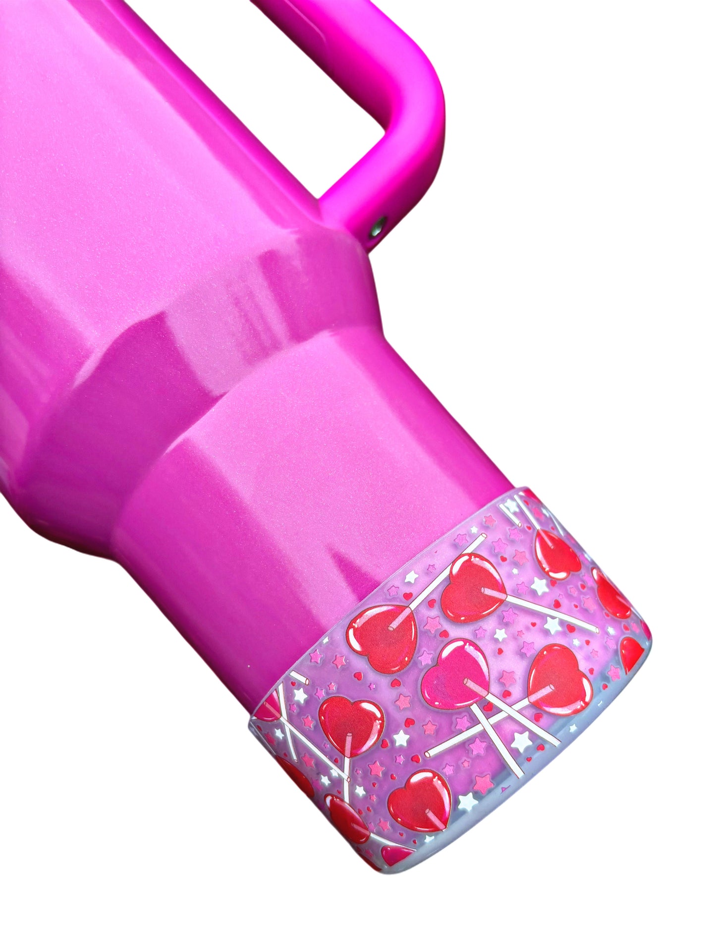 Heart Suckers {Red & Hot Pink} Transparent Silicone Boot