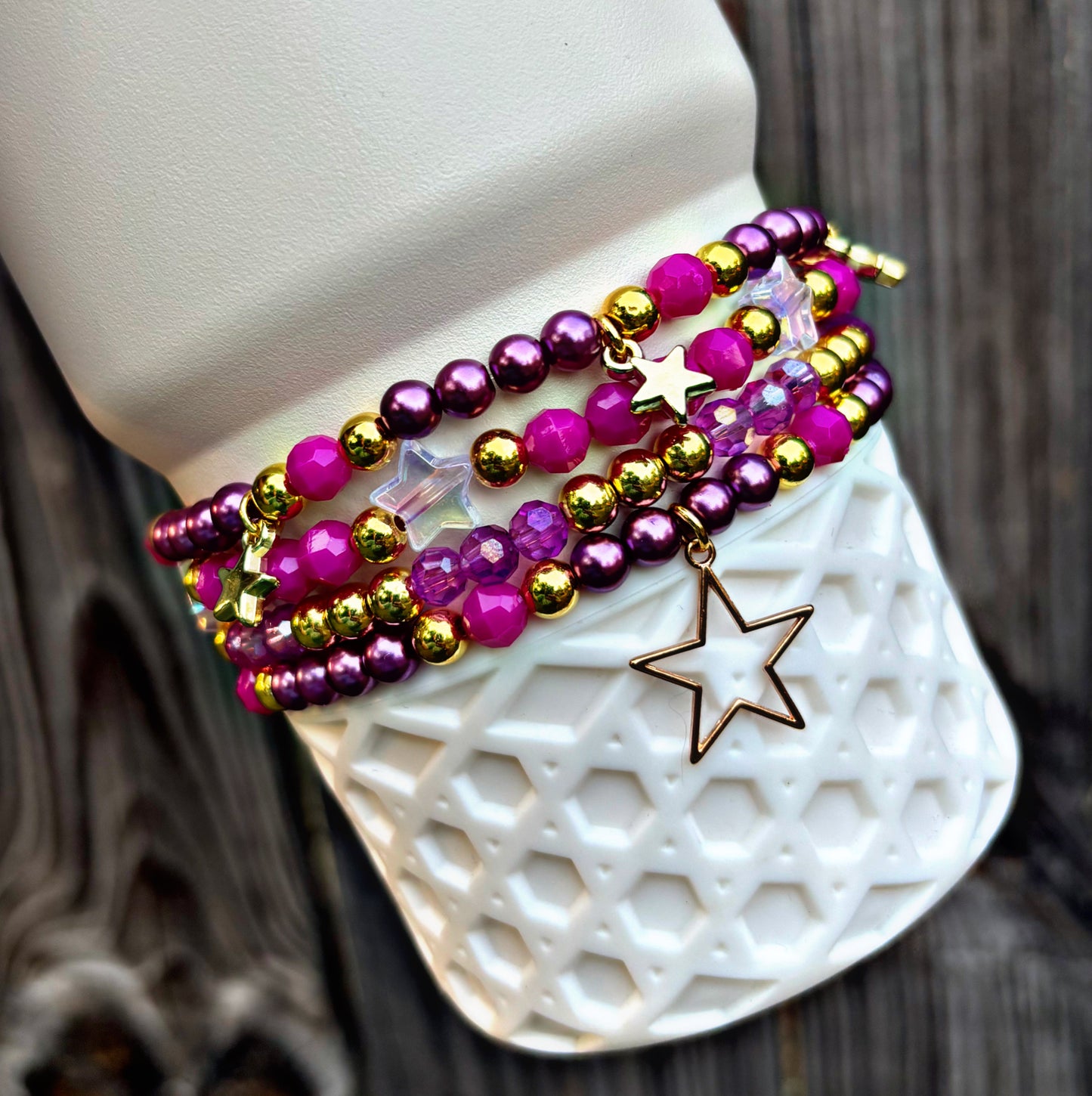 Barb Stars Cup Bracelets