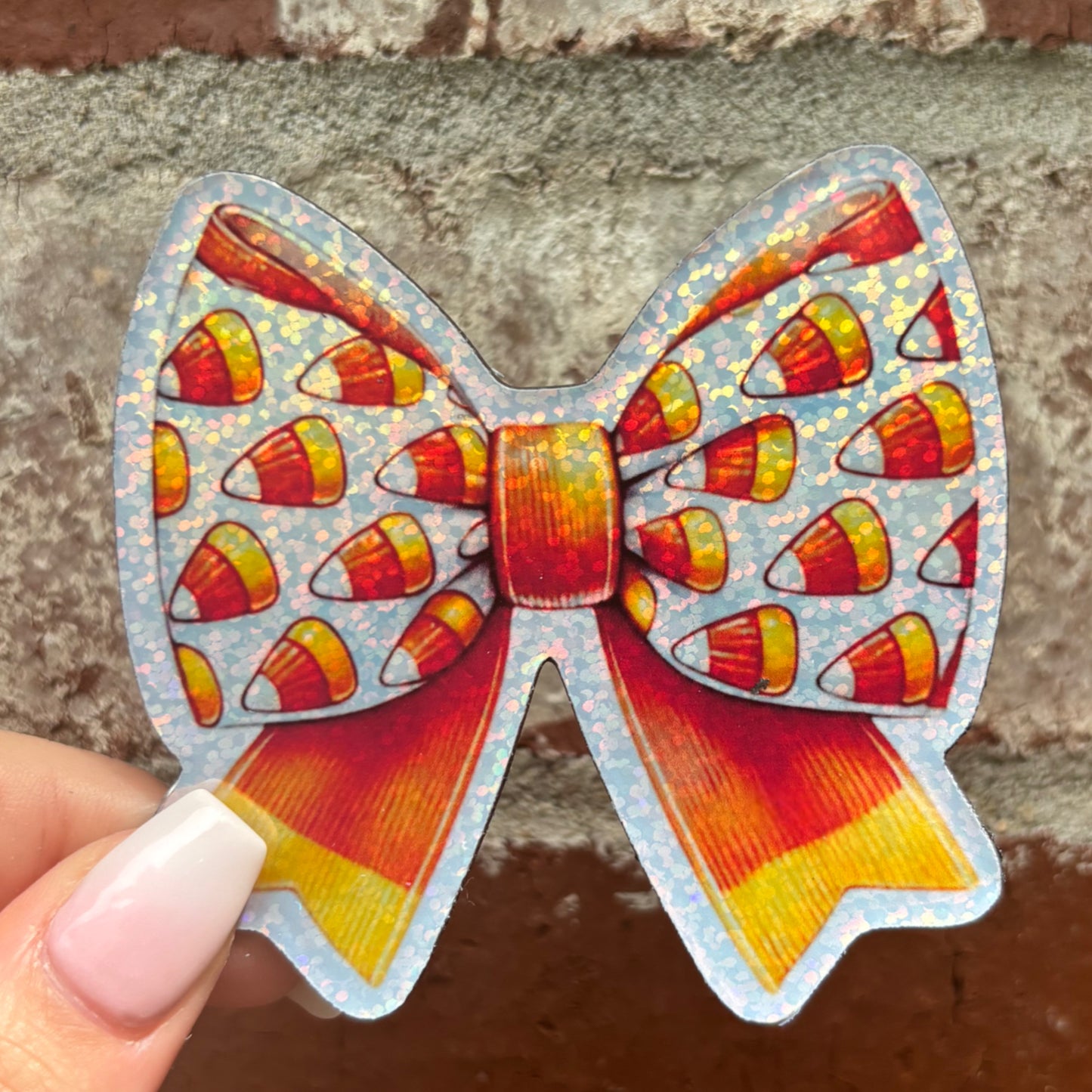 Candy Corn Bow Tumbler Magnet