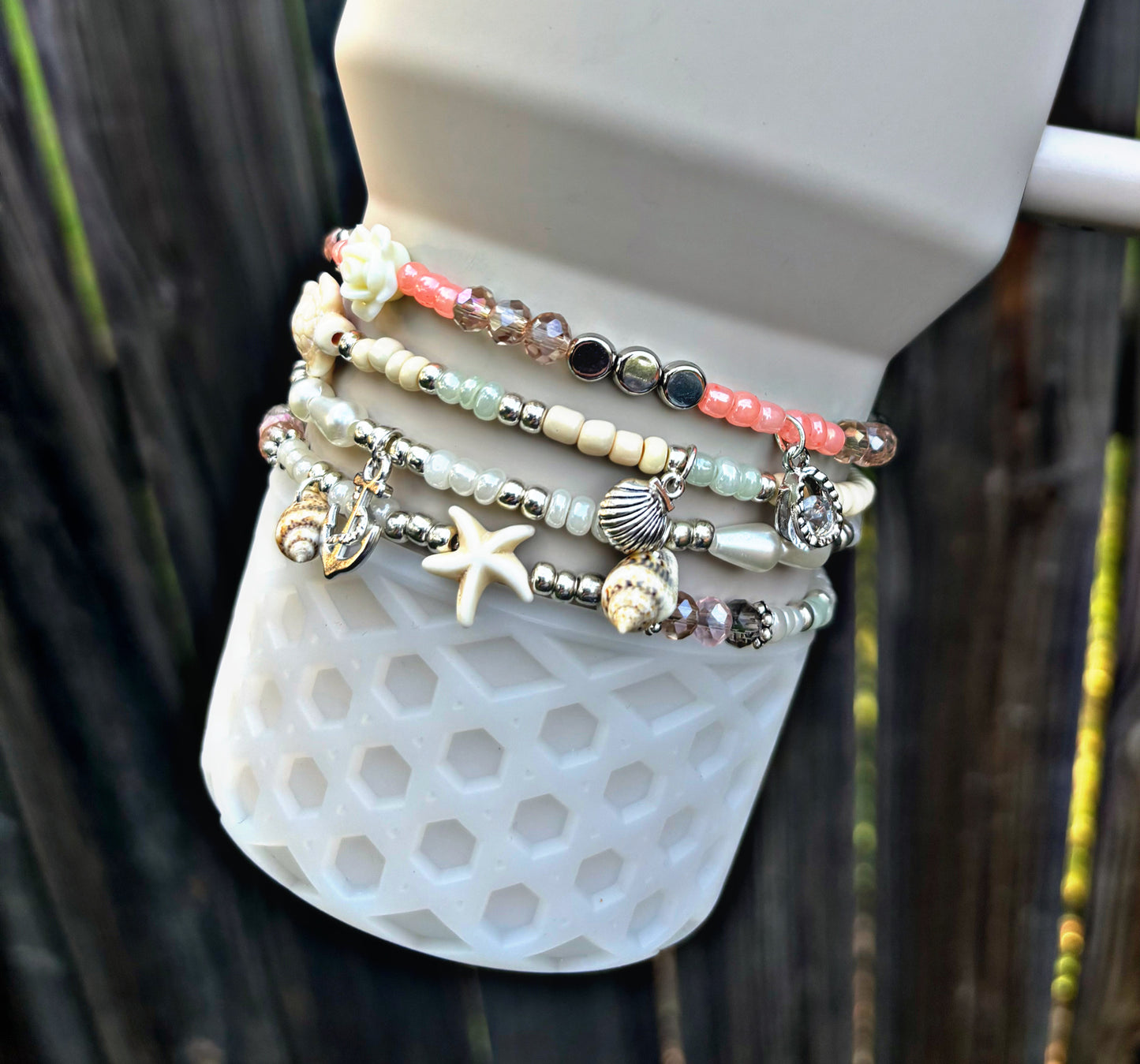 Beach Bum Cup Bracelets SILVER Version