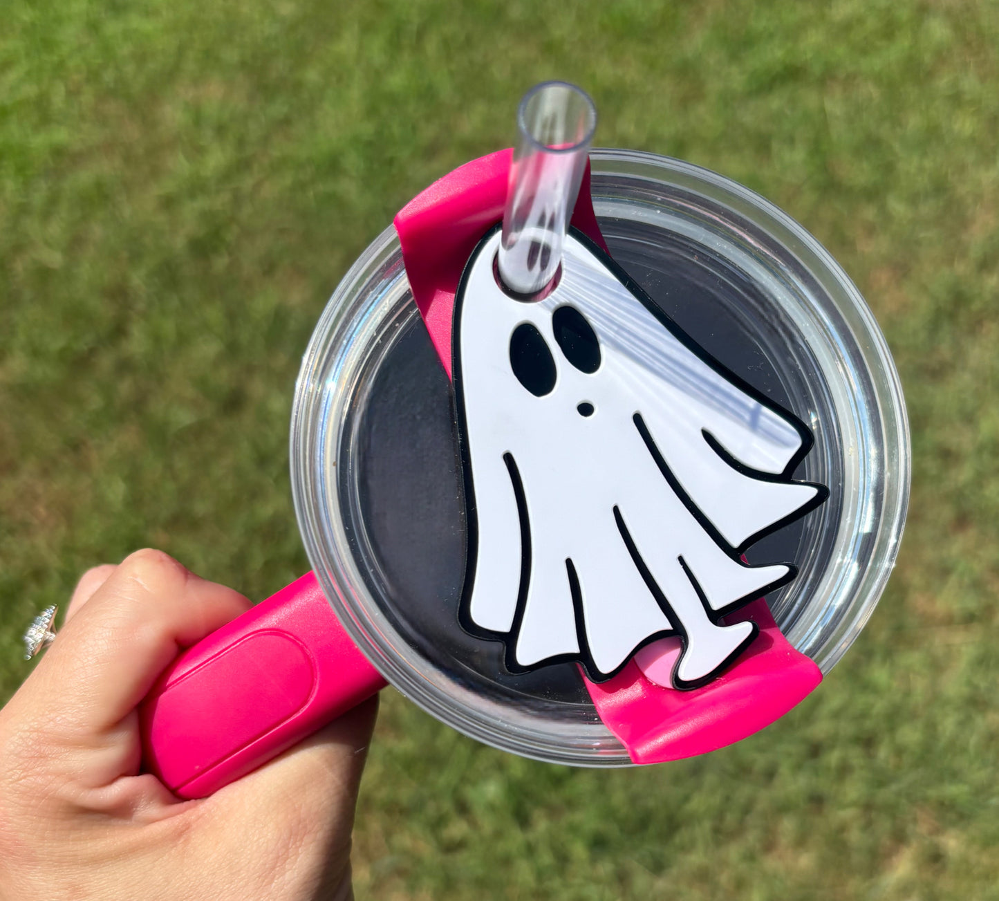 Hey Boo Ghost Halloween Topper Straw Topper