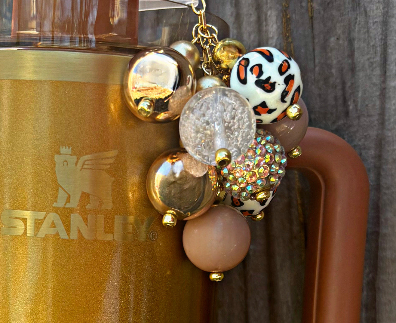 Leopard XL Straw Topper Charm