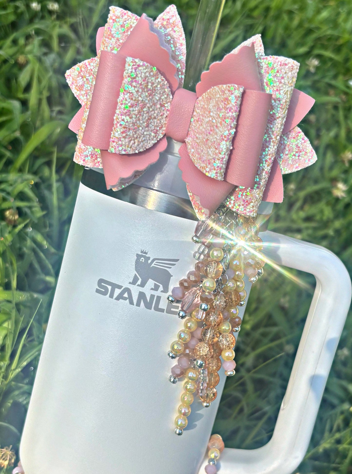 Pink Mesa Sunset Bow (fits 10mm straw and Protour Spout!)