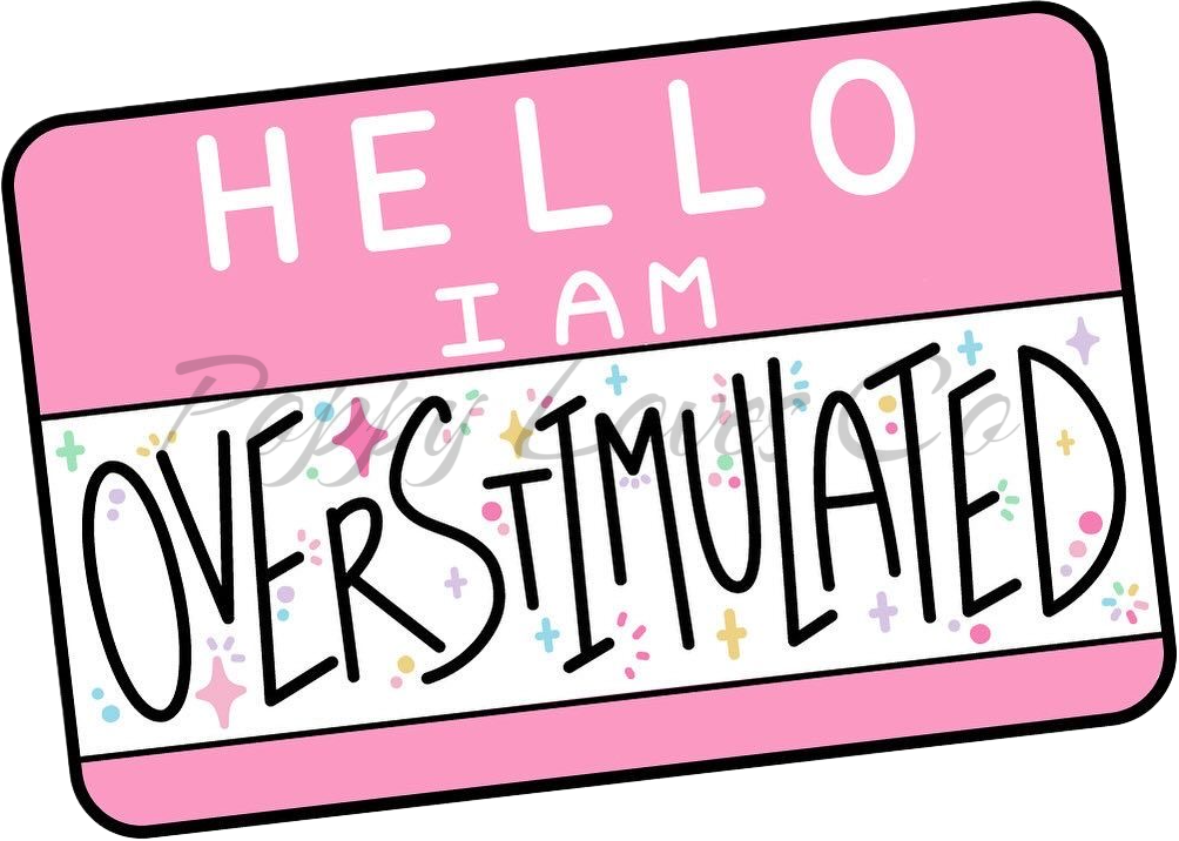 Hello Overstimulated Tumbler Magnet