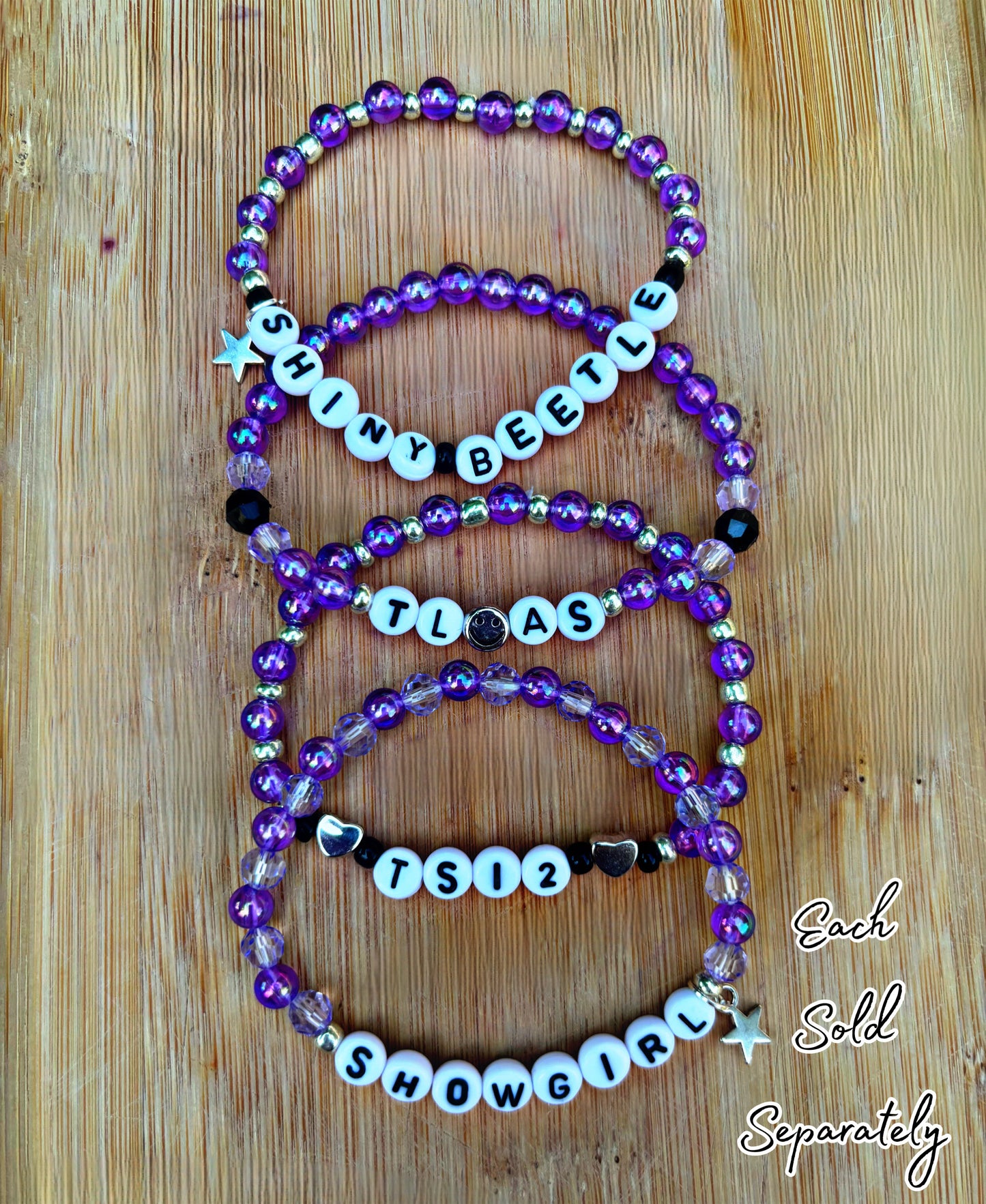 The Life Of A Showgirl Wrist Bracelets {Purple}