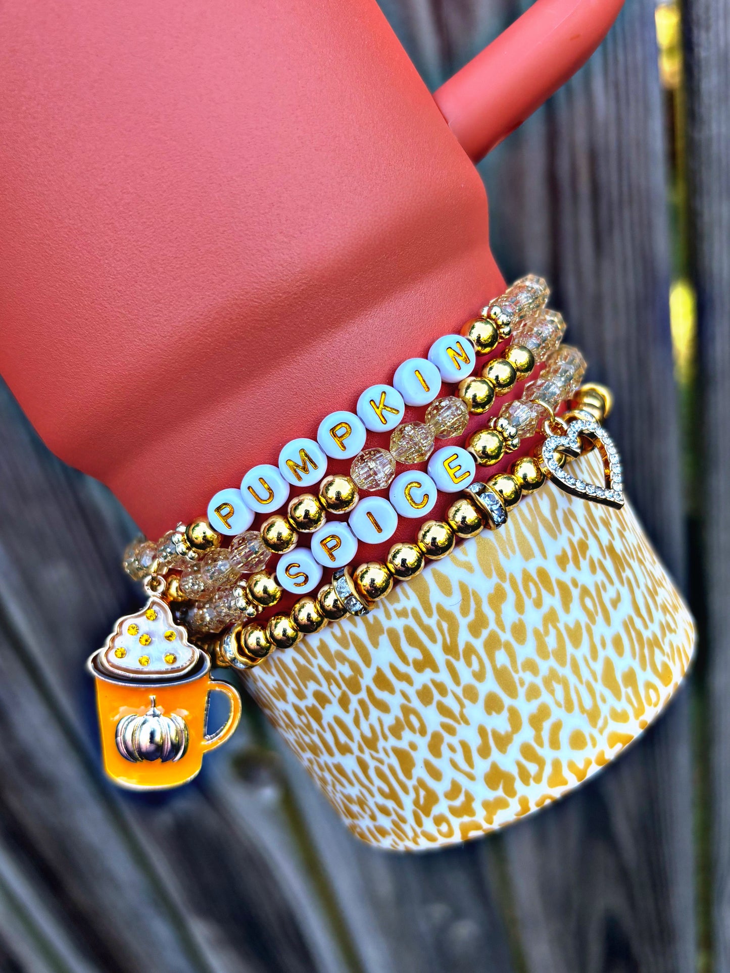 Pumpkin Spice Cup Bracelets