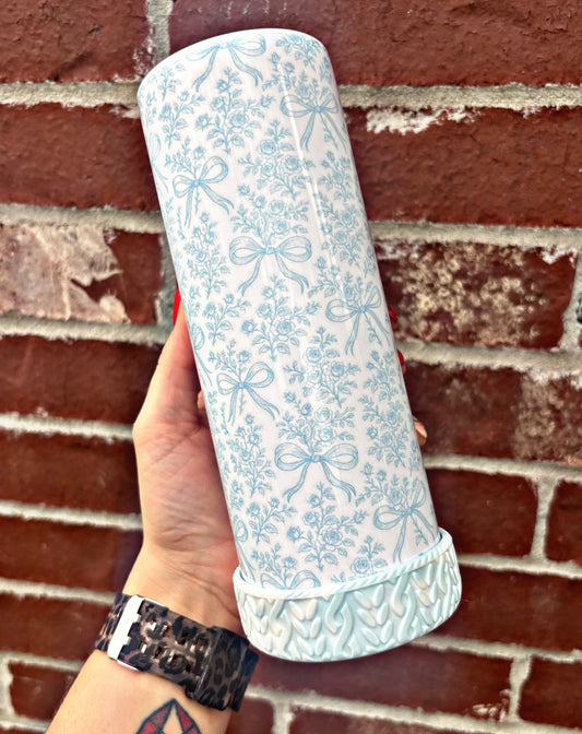 Blue Bows & Blooms 20oz Tumbler