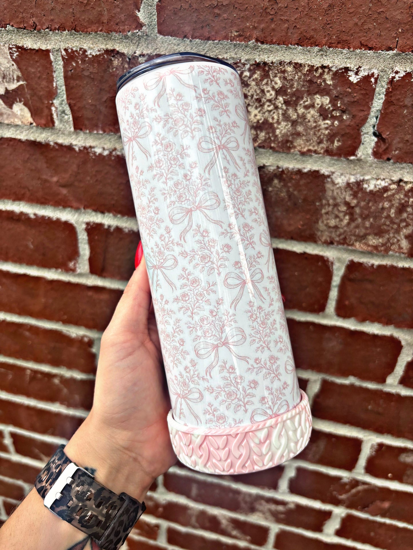 Pink Bows & Blooms 20oz Tumbler