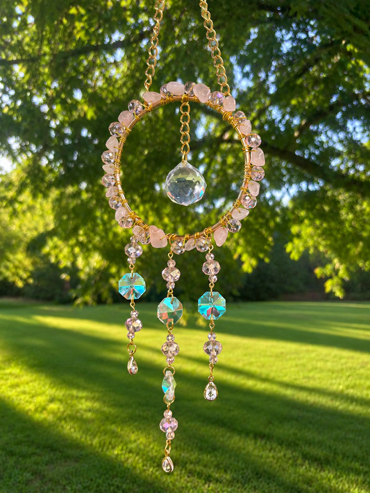 Rose Quartz Glow Sun Catcher