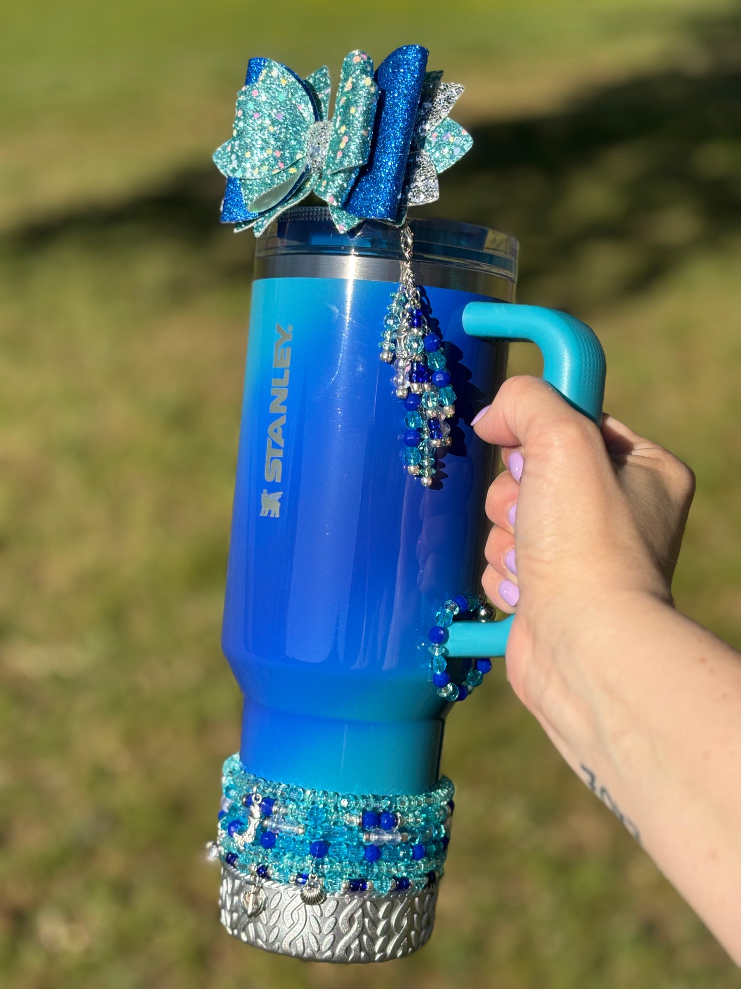 Sea Glass Aura Magnetic Handle Charm